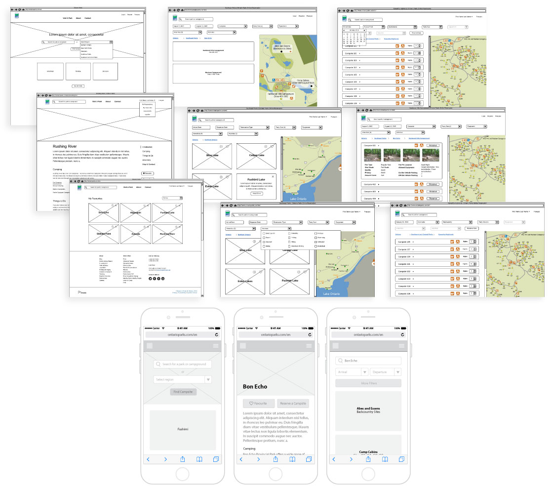 ontarioparks-process-wireframes